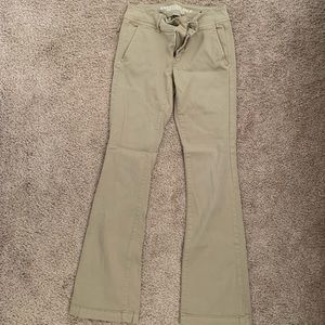 American Eagle khaki bootcut pants size 0